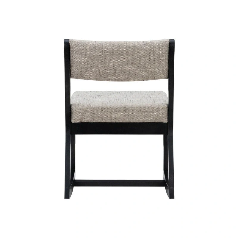 Clyde Solid Wood Black Sled Base Accent Chair