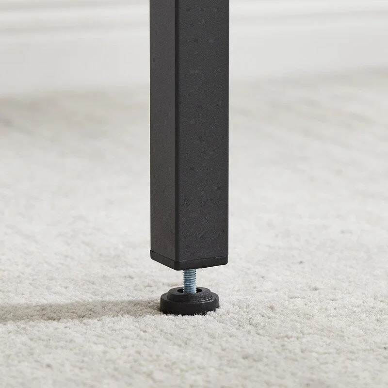 Eureka Industrial Bar Table Set, 3-Piece Dining Table and PU Upholstered Stools Set, Small Counter Height Pub Bistro Table Set