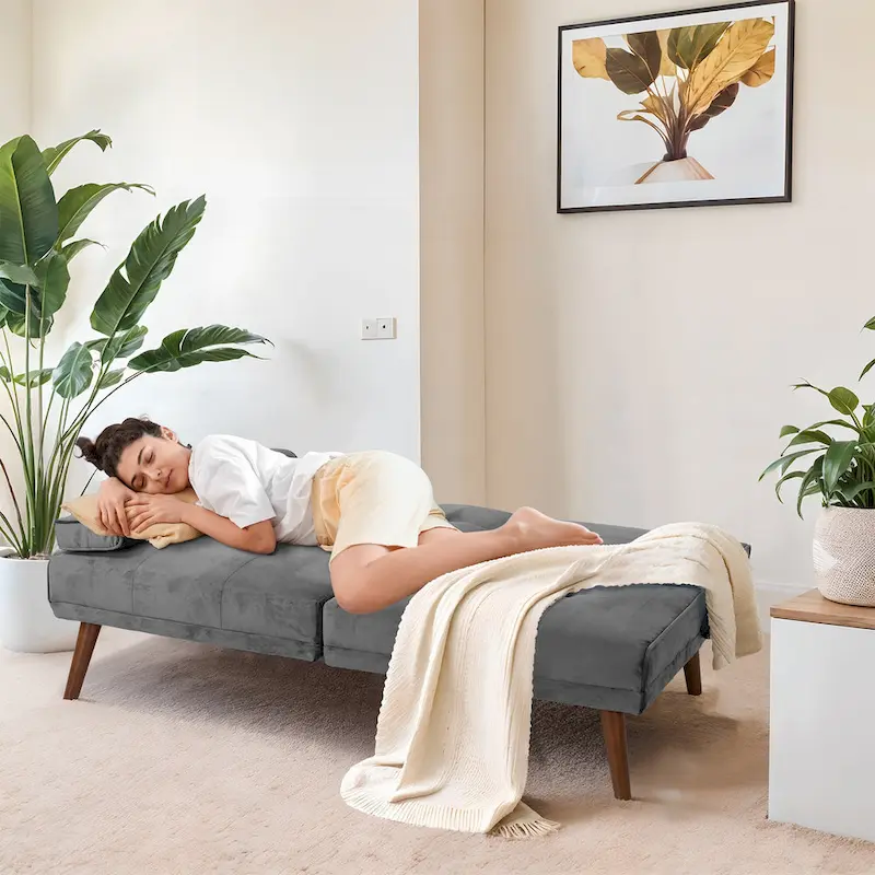 Futzca 60  Small Loveseat, 3 in 1 Cute Convertible Sofa Bed