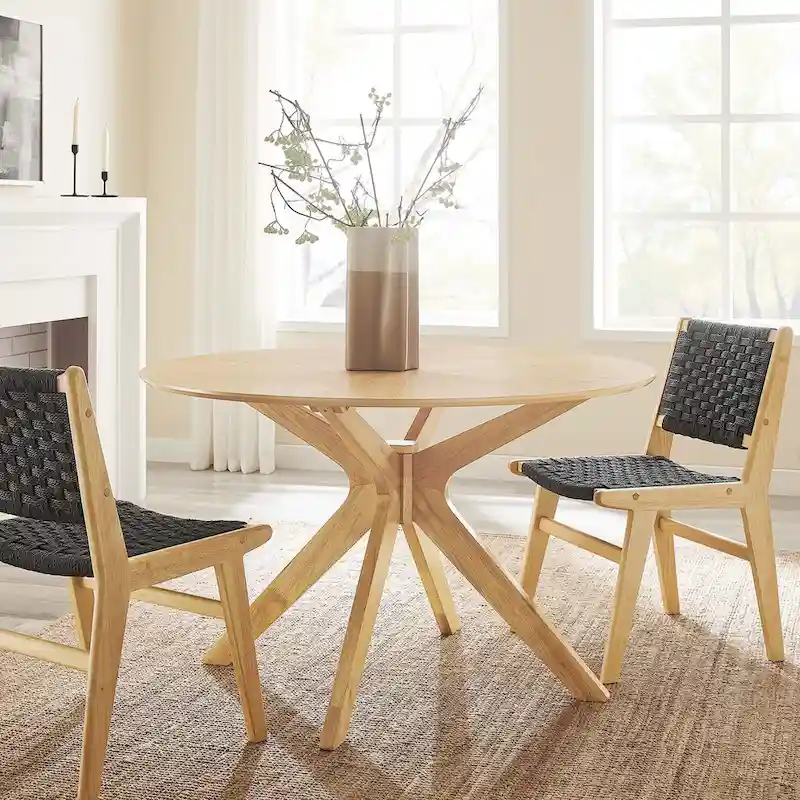 Crossroads 47 Round Wood Dining Table