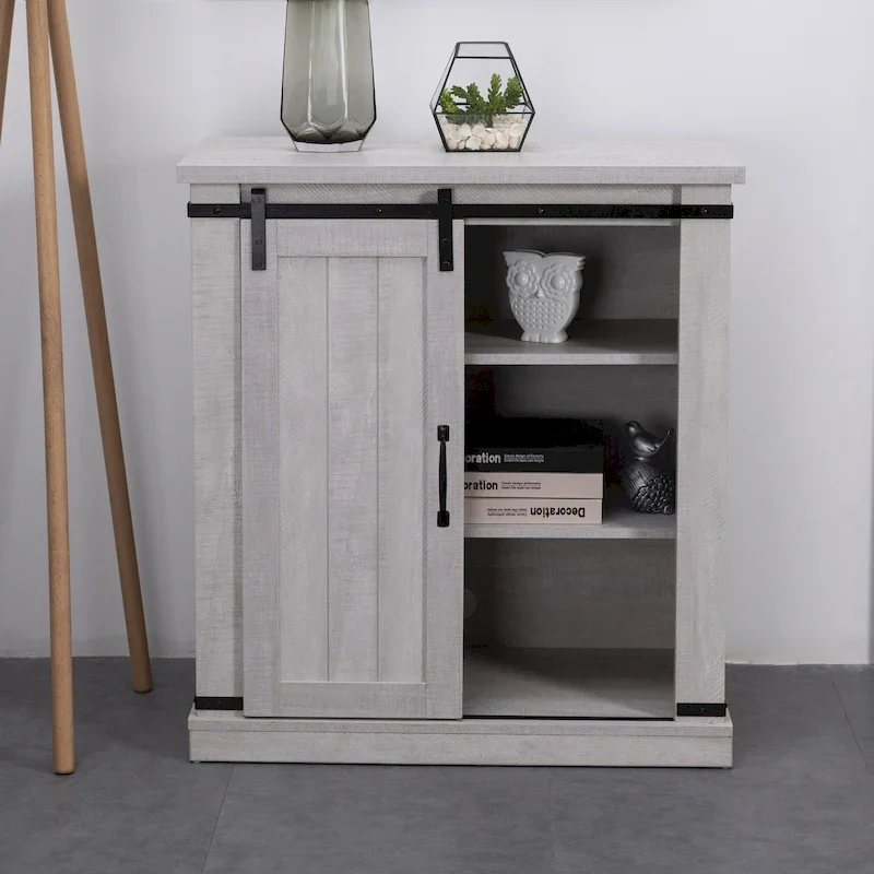 32 Compact TV Stand for 40 TVs w/ Barn Door Design - 32 in Width