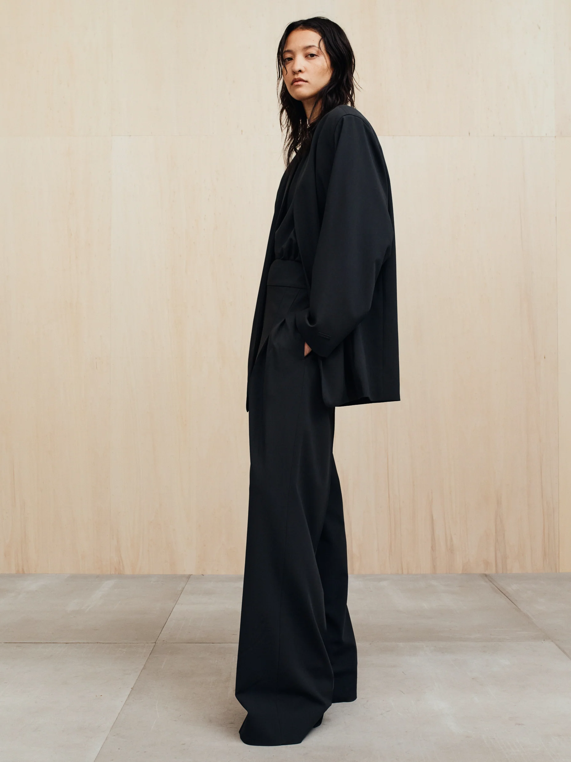 Collarless Jacket
