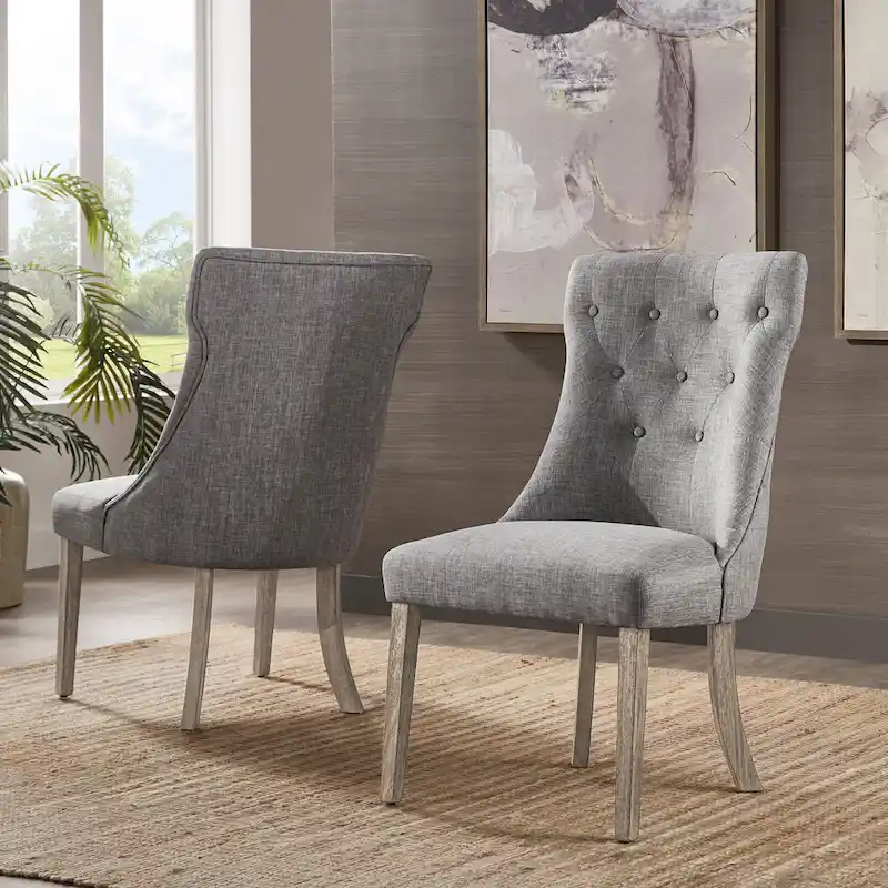 Voyager Button-tufted Dining Chairs (Set of 2) by iNSPIRE Q Artisan