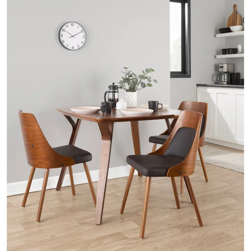 Vallemala Mid-Century Chair with Tapered Wood Legs - Set of 2