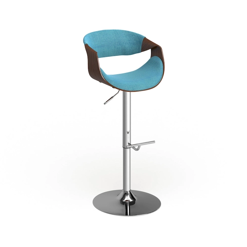 Carson Carrington Sauda Mid-century Modern Walnut WoodAdjustable Bar Stool