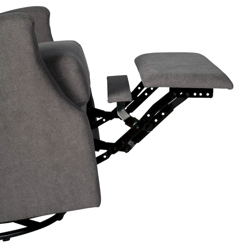 Wingback Manual Rocking Glider Recliner Chair with 360 Swivel