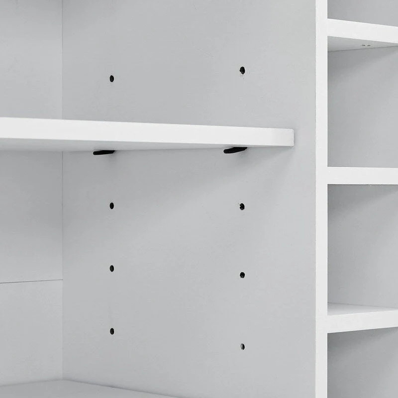 47  Marbling Countertop Buffet Bar Cabinet w/ Glass Holders