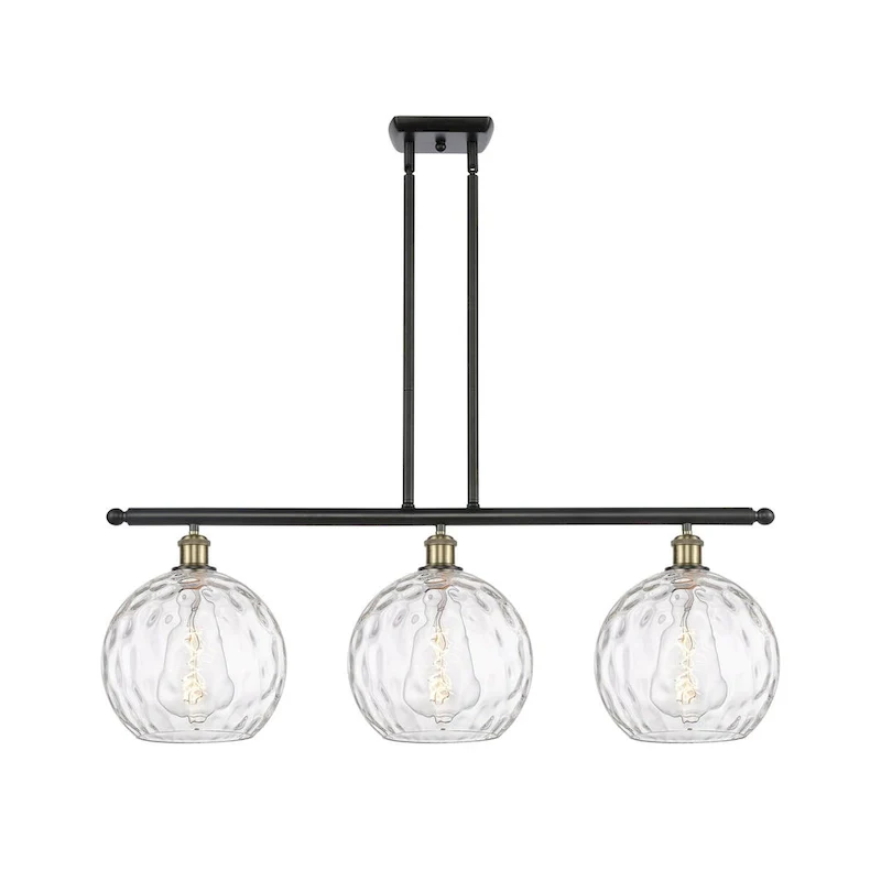 Innovations Lighting Athens Water Glass 3 Light 37  Stem Hung Island Light