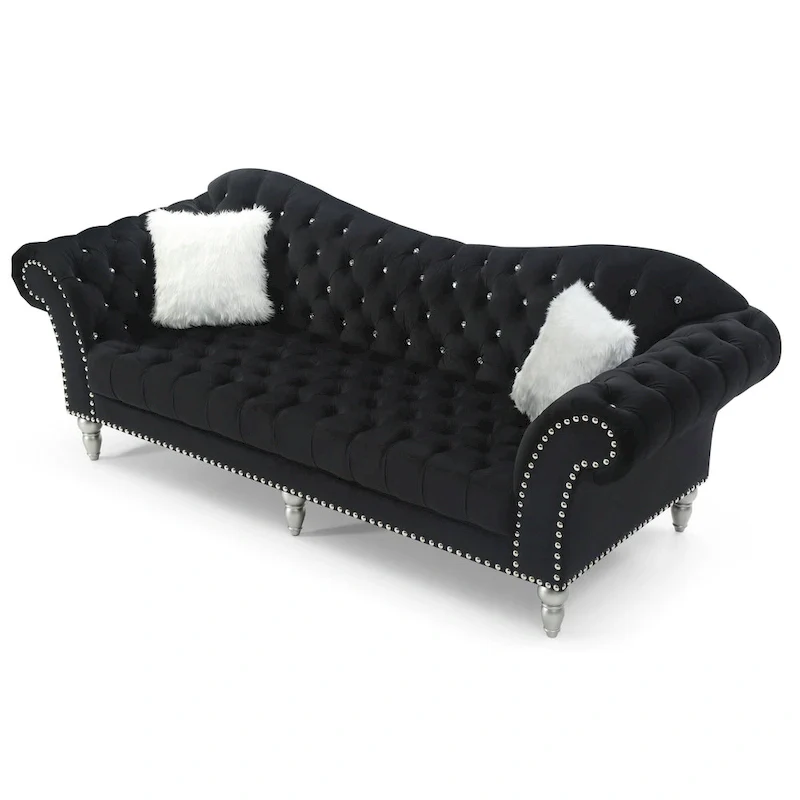 Wilshire Velvet Tufted Sofa