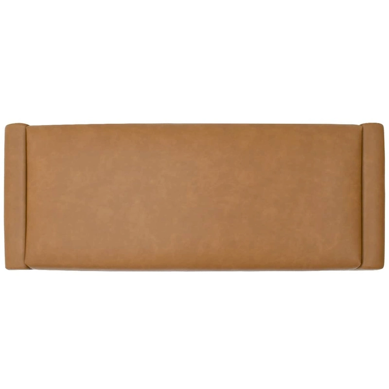 Modern Faux Leather 47 Waterfall Bench