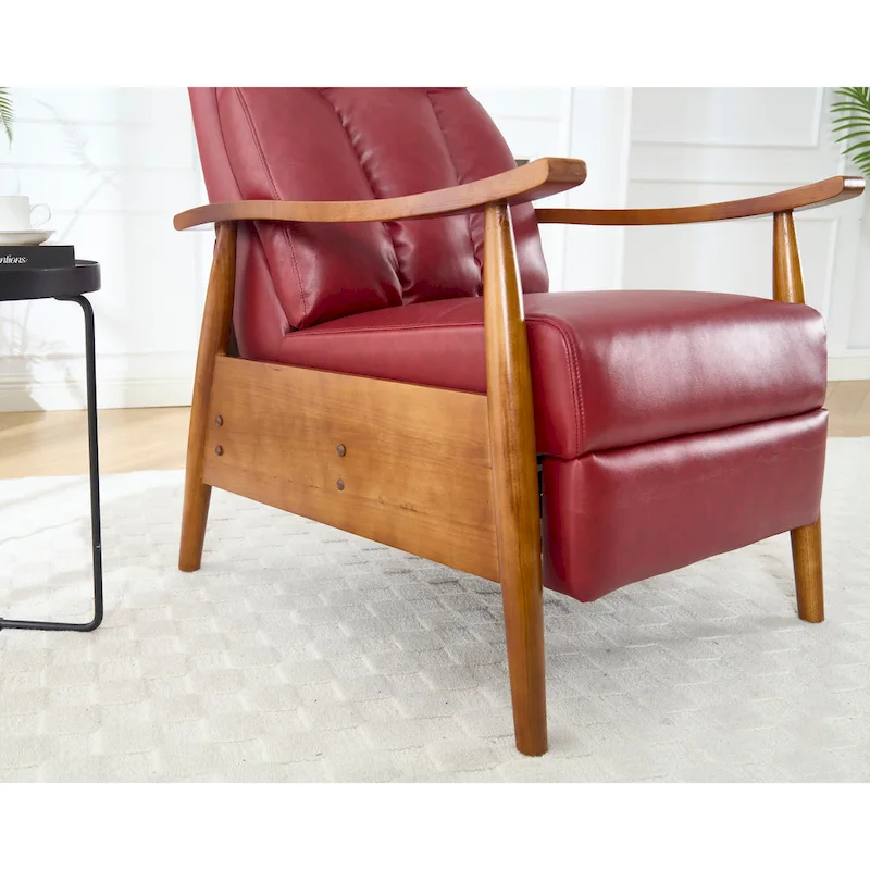 Wine Red 26.38 Adjustable Chaise Lounge Chair