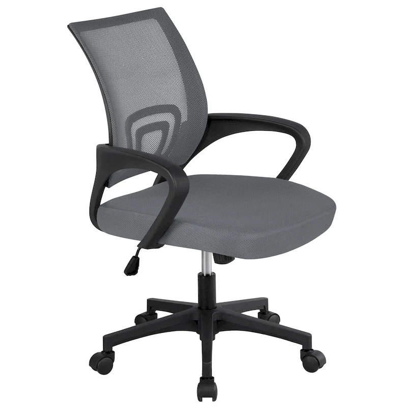 Dark Gray / Red / Grey / Blue / Black / Purple Mid-Back Mesh Swivel Office Chair for 1