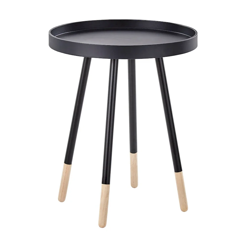 Paint-Dipped Round Tray-Top Side Table