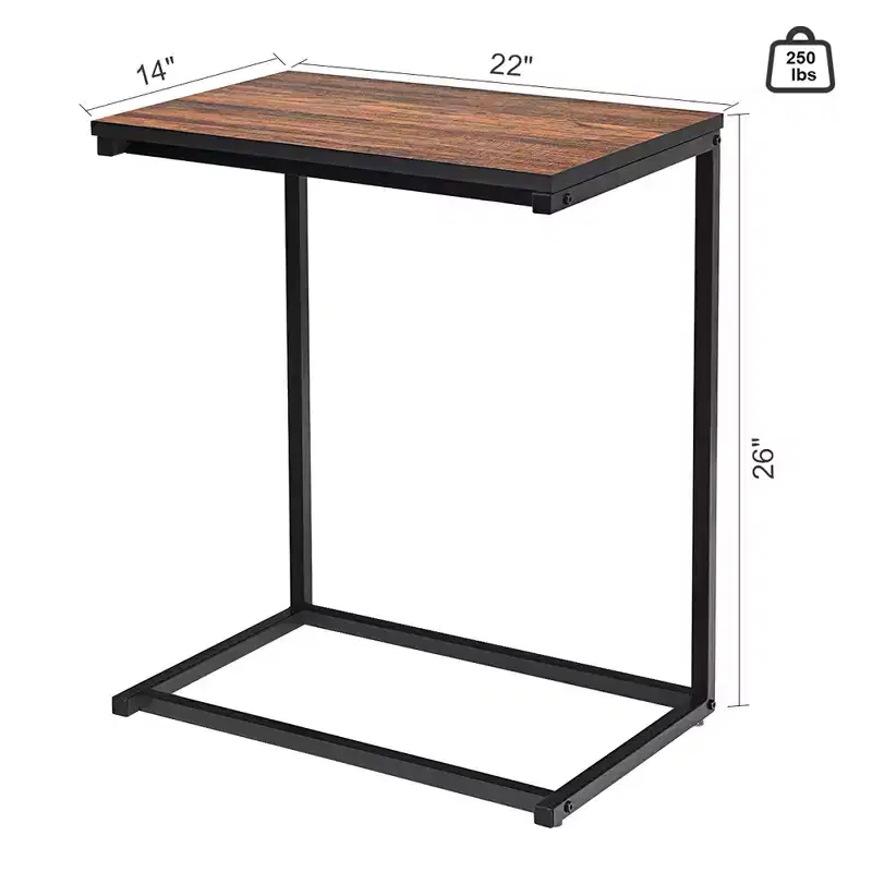 Costway 26'' Laptop Holder Sofa Side End Table C Table Home Office Furniture