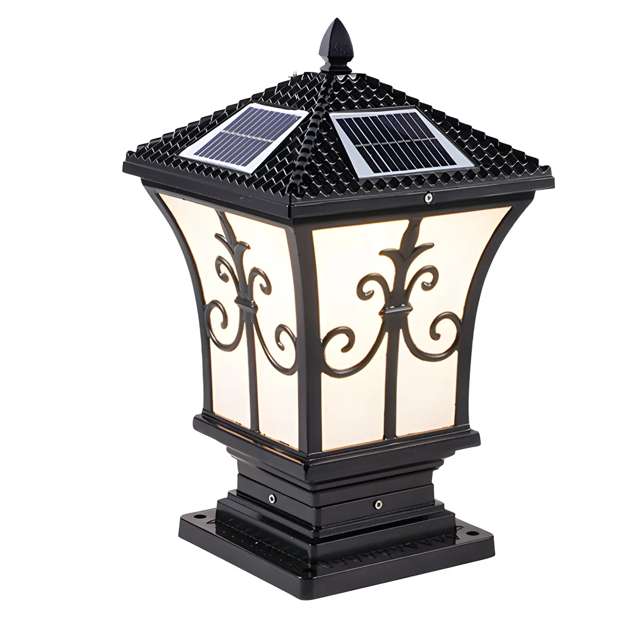 Vintage Metal Bronze Solar Outdoor Post Lights