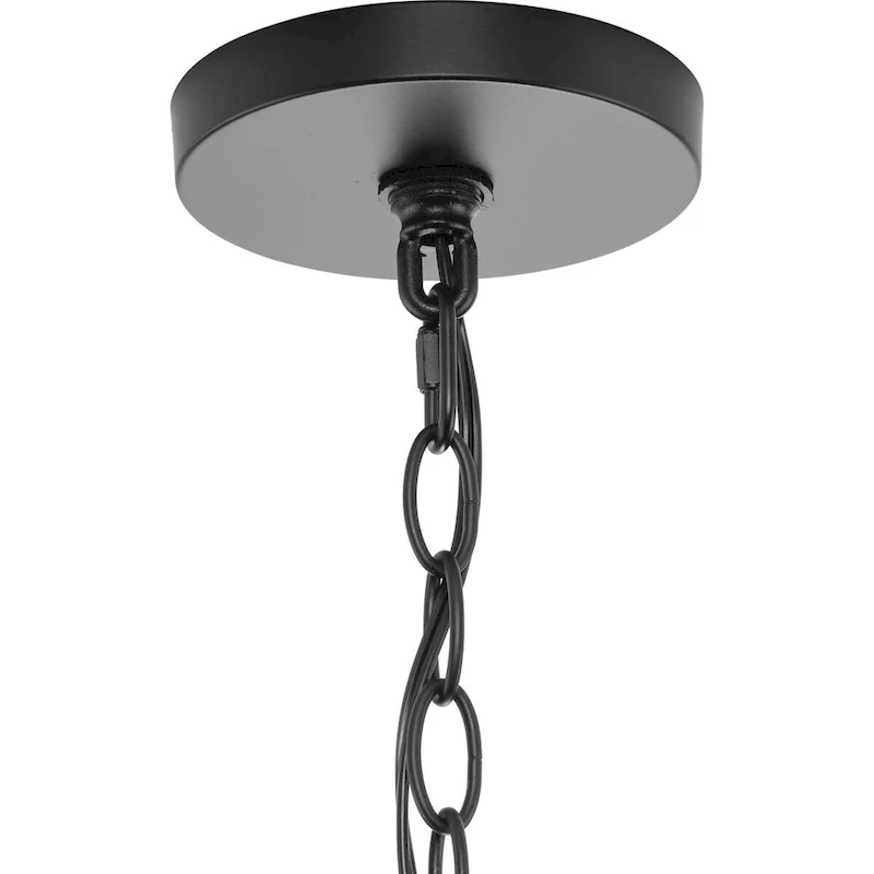 Gilliam Collection Four-Light Matte Black New Traditional Hall & Foyer - 15 in x 15 in x 30.62 in