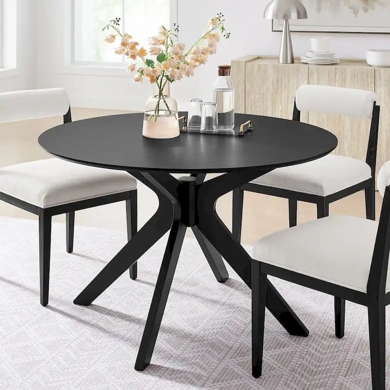 Crossroads 47  Round Wood Dining Table