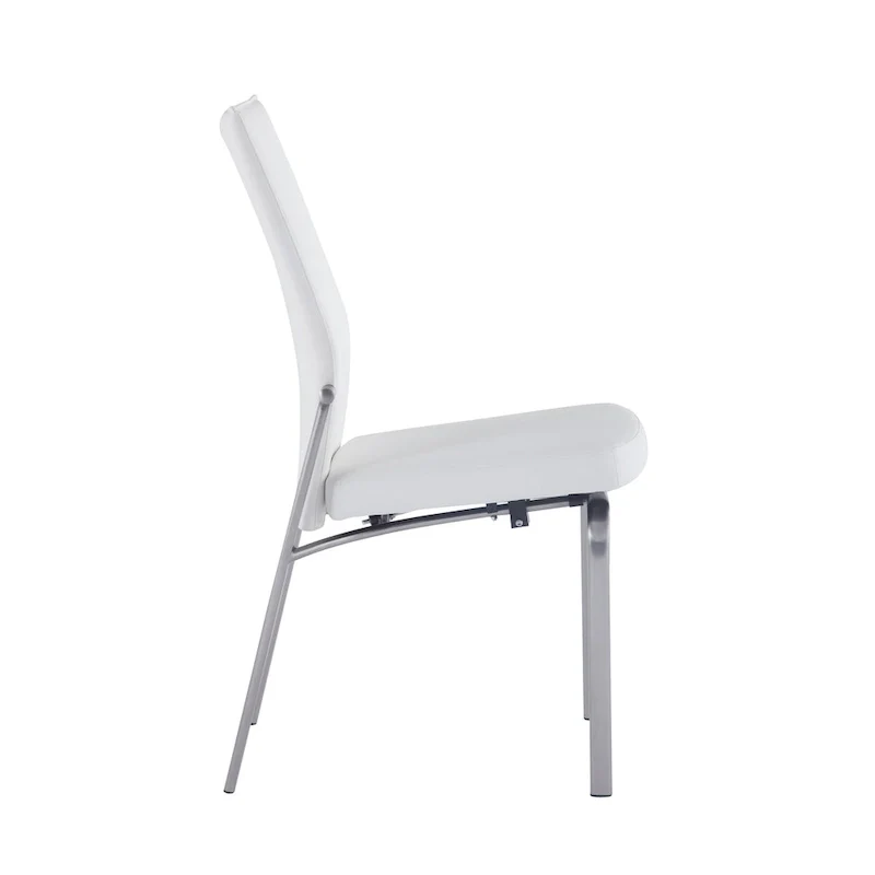 White Starphire Glass 5-Piece Dining Set - Modern Style