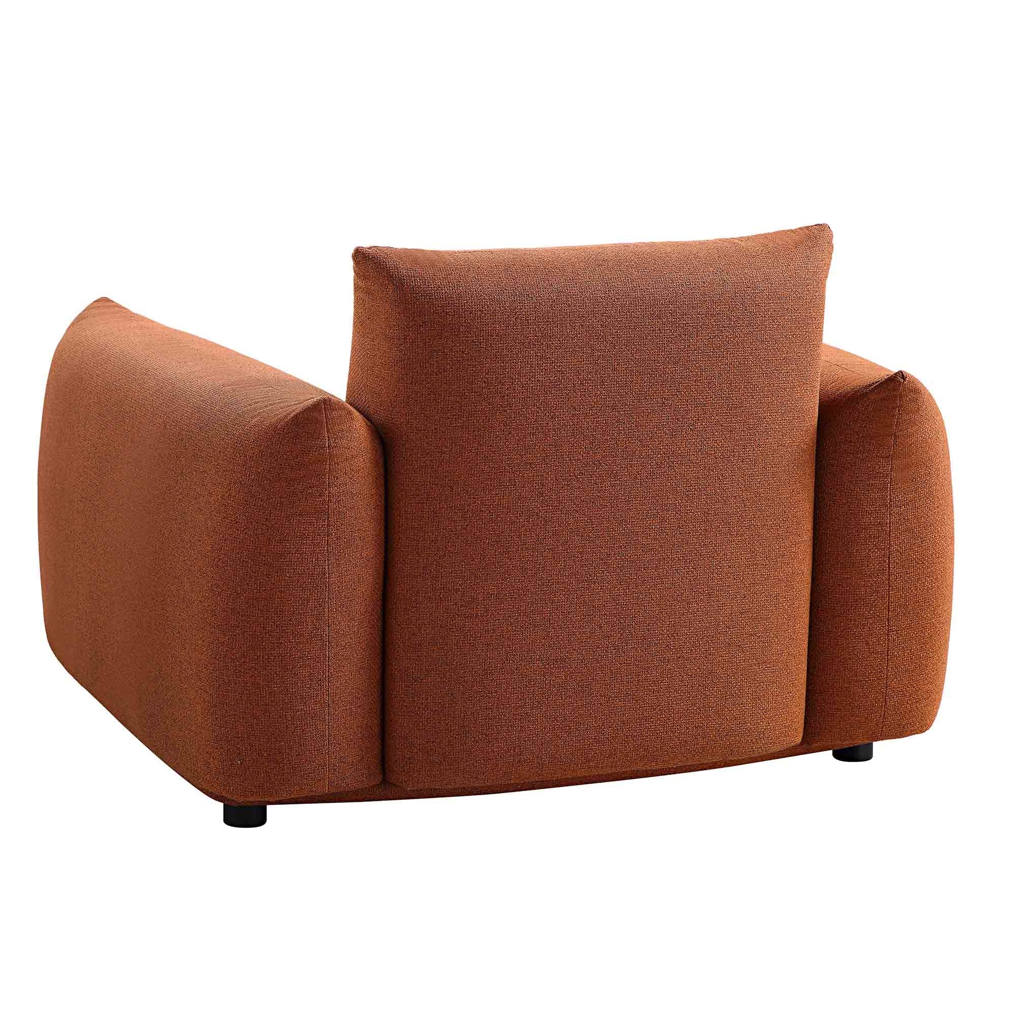 Armchair, Terracotta Fabric