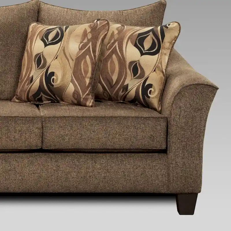 Roundhill Furniture Camero Fabric Pillowback Loveseat