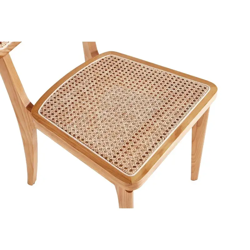 Giverny Dining Chair in Black and Natural Cane - Set of 2