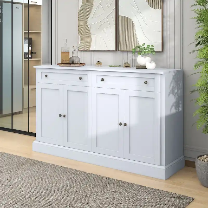 Sideboard Buffet Cabinet with 2 Drawers and 4 Doors