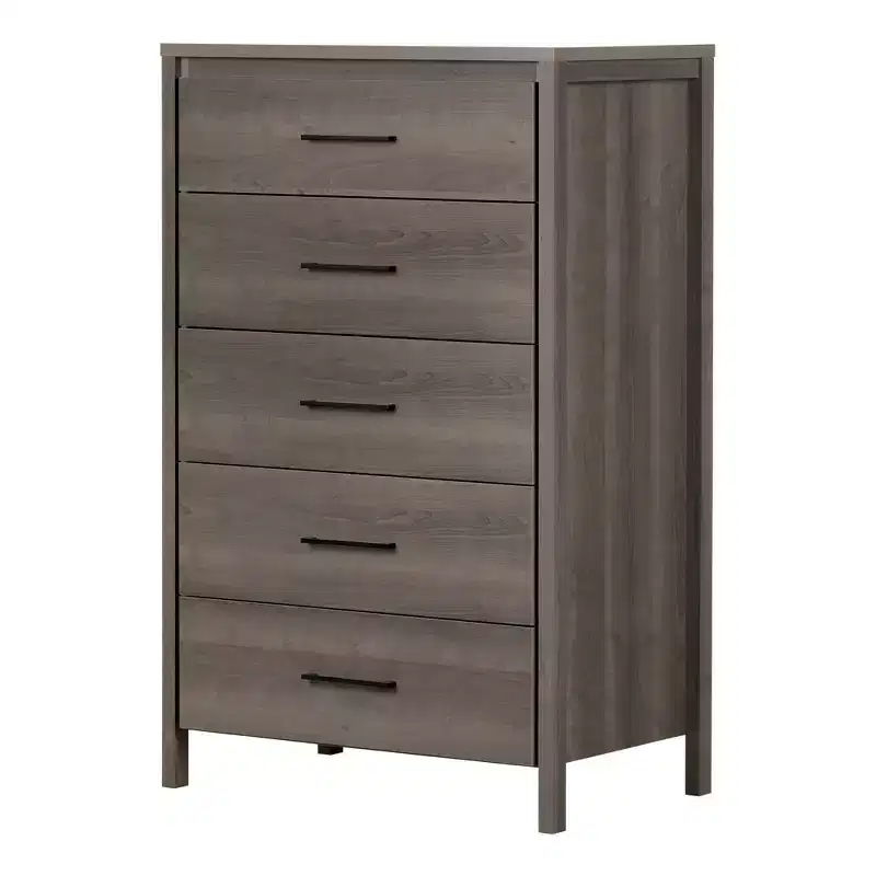 South Shore Primo 6 Drawer Double Dresser Rustic Oak