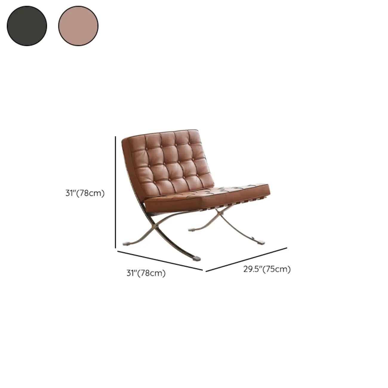 Modern Nappa Reclining Lounge Chair