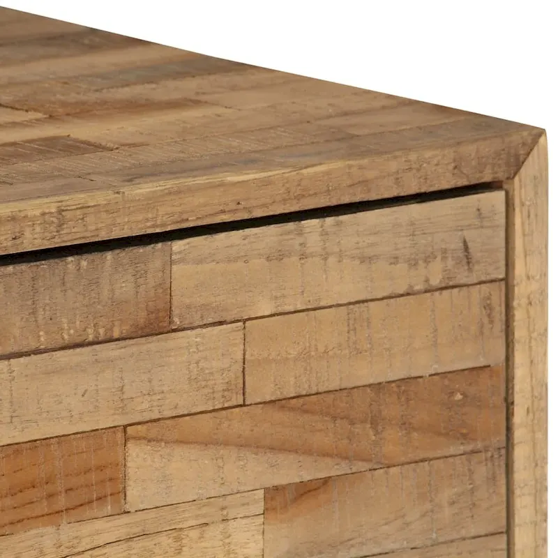 Brown Reclaimed Teak 3-Drawer Sideboard for 1