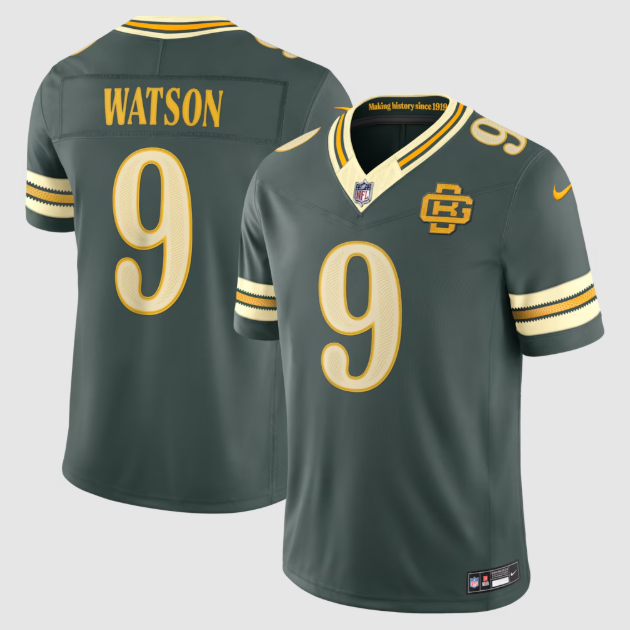 Green Bay Packers Christian Watson Green 2026 Rivalries Collection Stitched Limited Jersey