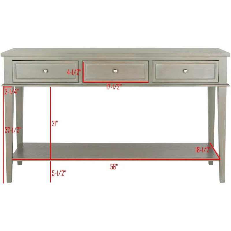 SAFAVIEH Thea Sepia Console - 60 x 20 x 35.4 - 60Wx20Dx35H