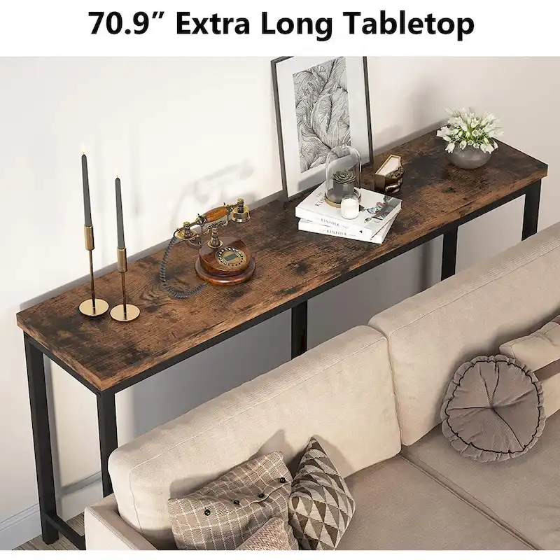 70.9 inch Extra Long Console Table Behind Sofa Couch, Narrow Entryway Table