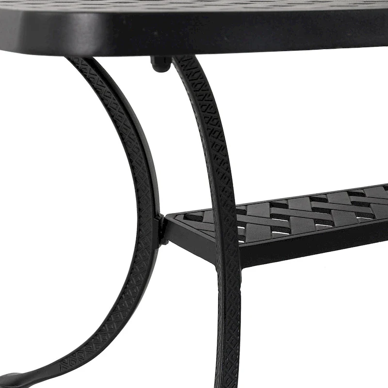 Elm Plus 2 Piece Cast Aluminium Patio Sectional Sofa Set with Beige Cushions