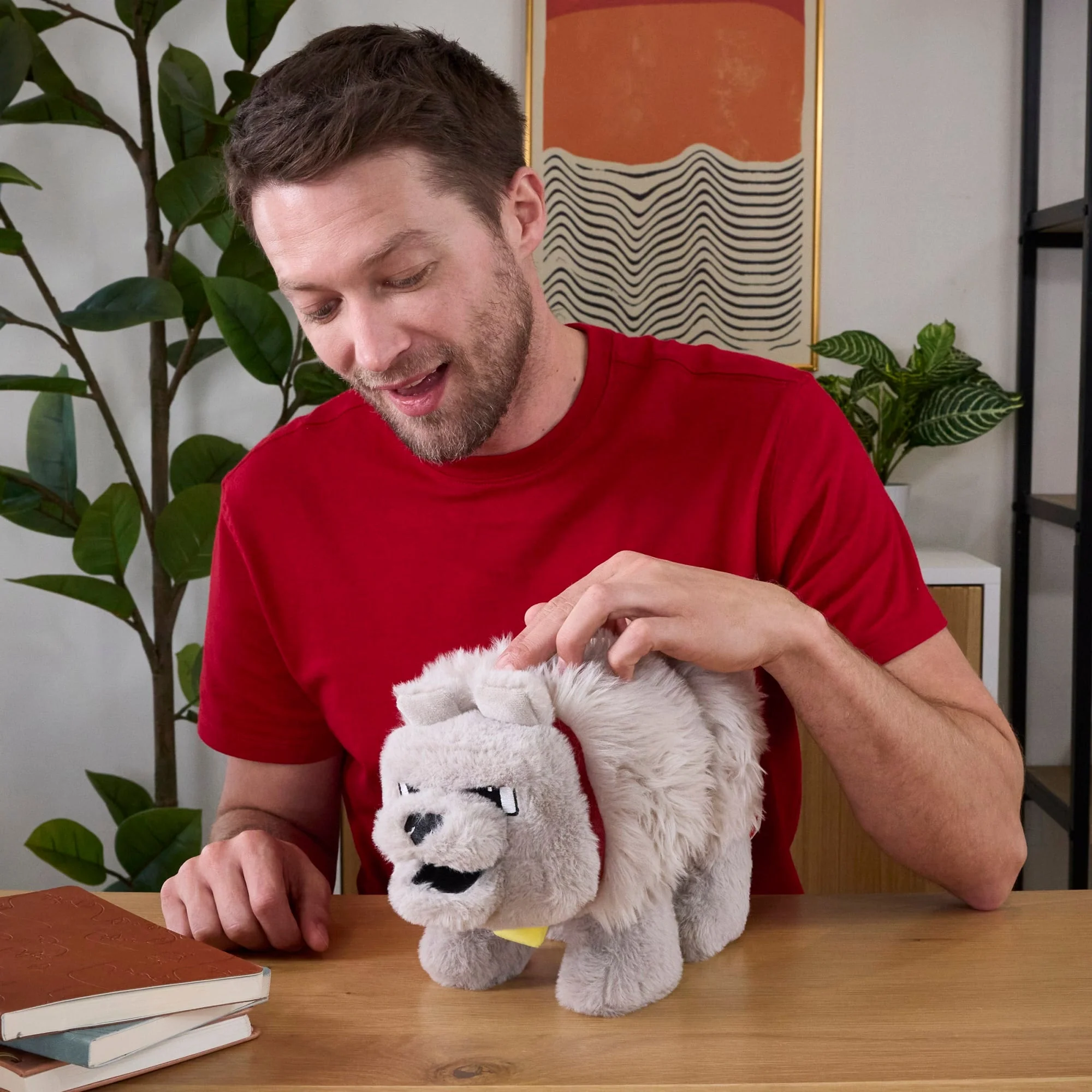 Minecraft Dennis The Wolf Interactive Plush Toy With Sounds & Moving Mouth, Inspired By The Movie
