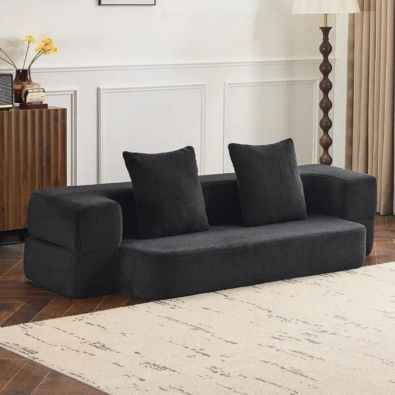 Versatile Transformable Sofa with Ottoman Stools for Compact Spaces