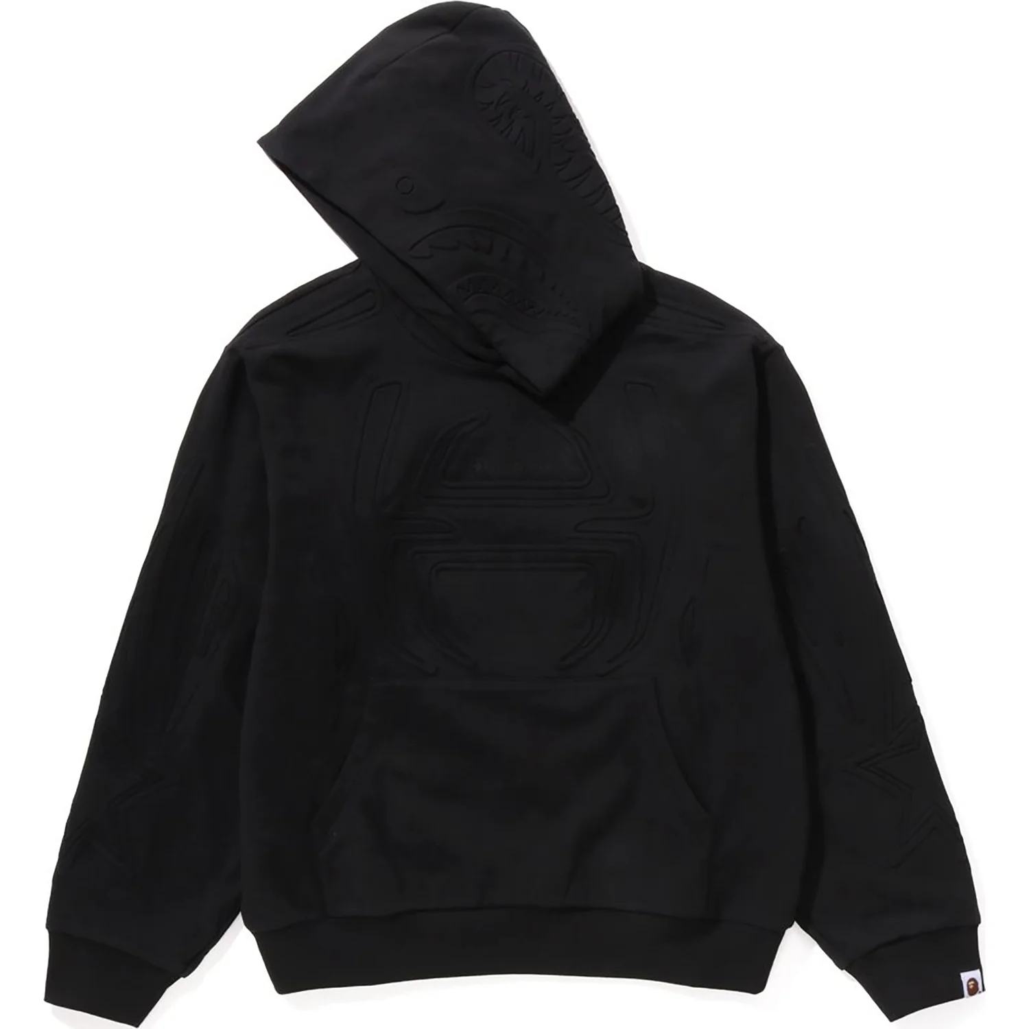 PADDED SHARK CROPPED FIT PULLOVER HOODIE MENS