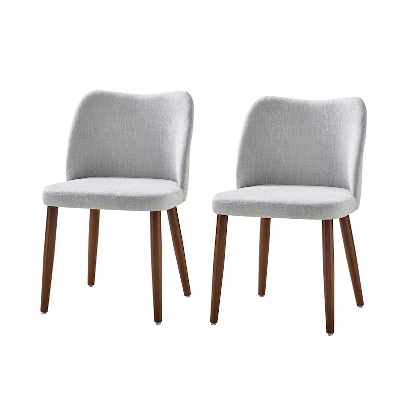 Melisa Upholstered Solid Wood Dining Chair Set of 2 by HULALA HOME