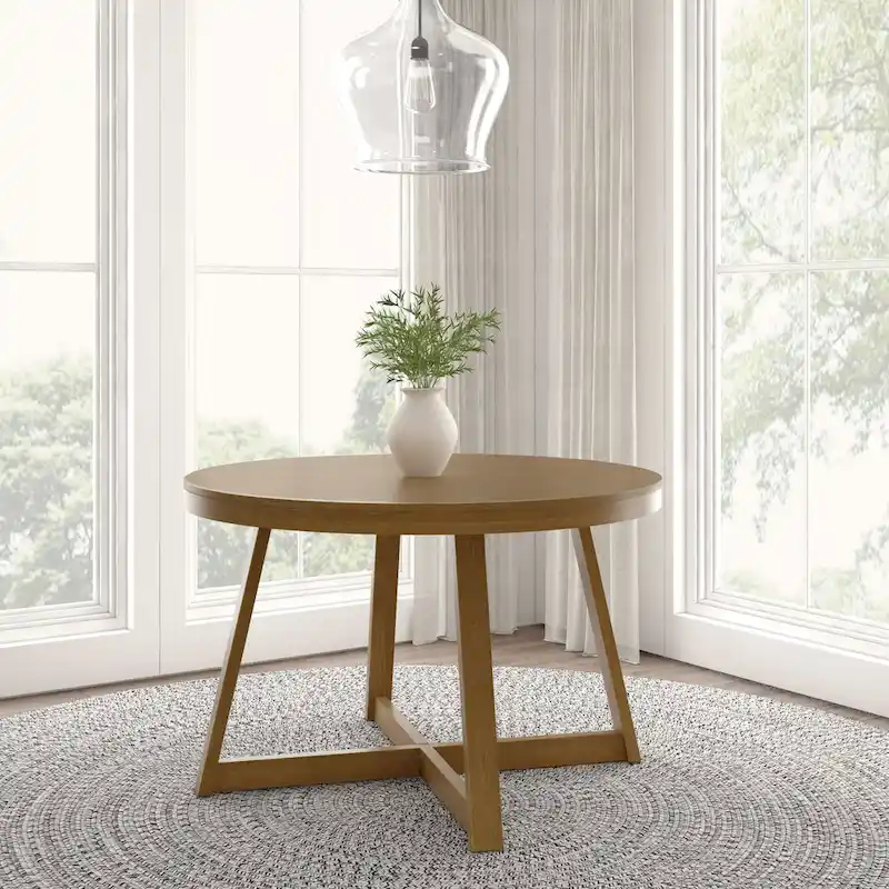 Classic Solid Wood Round Dining Table - 47