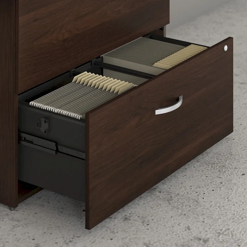 2-Drawer Lateral File Cabinet with Open Shelves