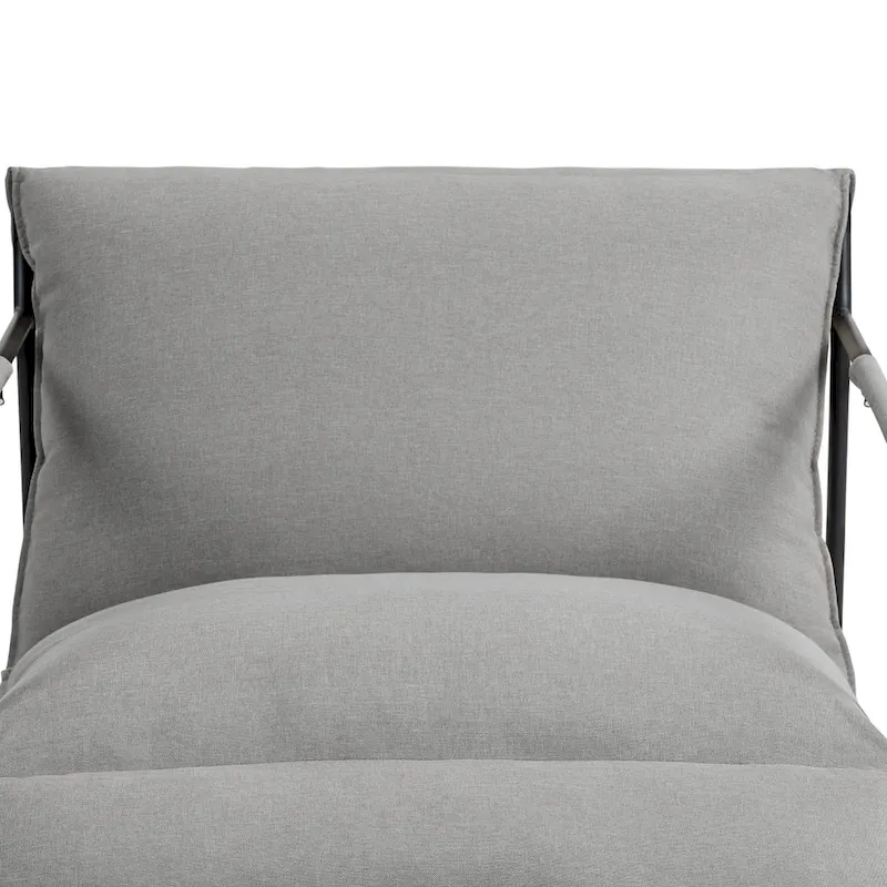 Fabric Accent Chair Metal Framed Sling Armchair Set of 2