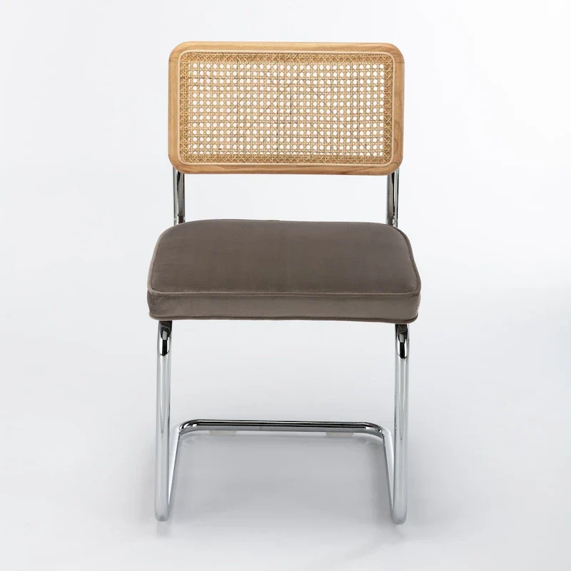 Latham Cane Back Velvet Side Chair (Set of 2)