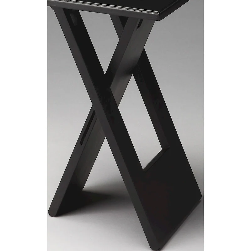 Handmade Hammond Black Folding Table (India)