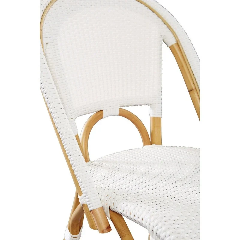 Leroy Rattan Dining Chair, White