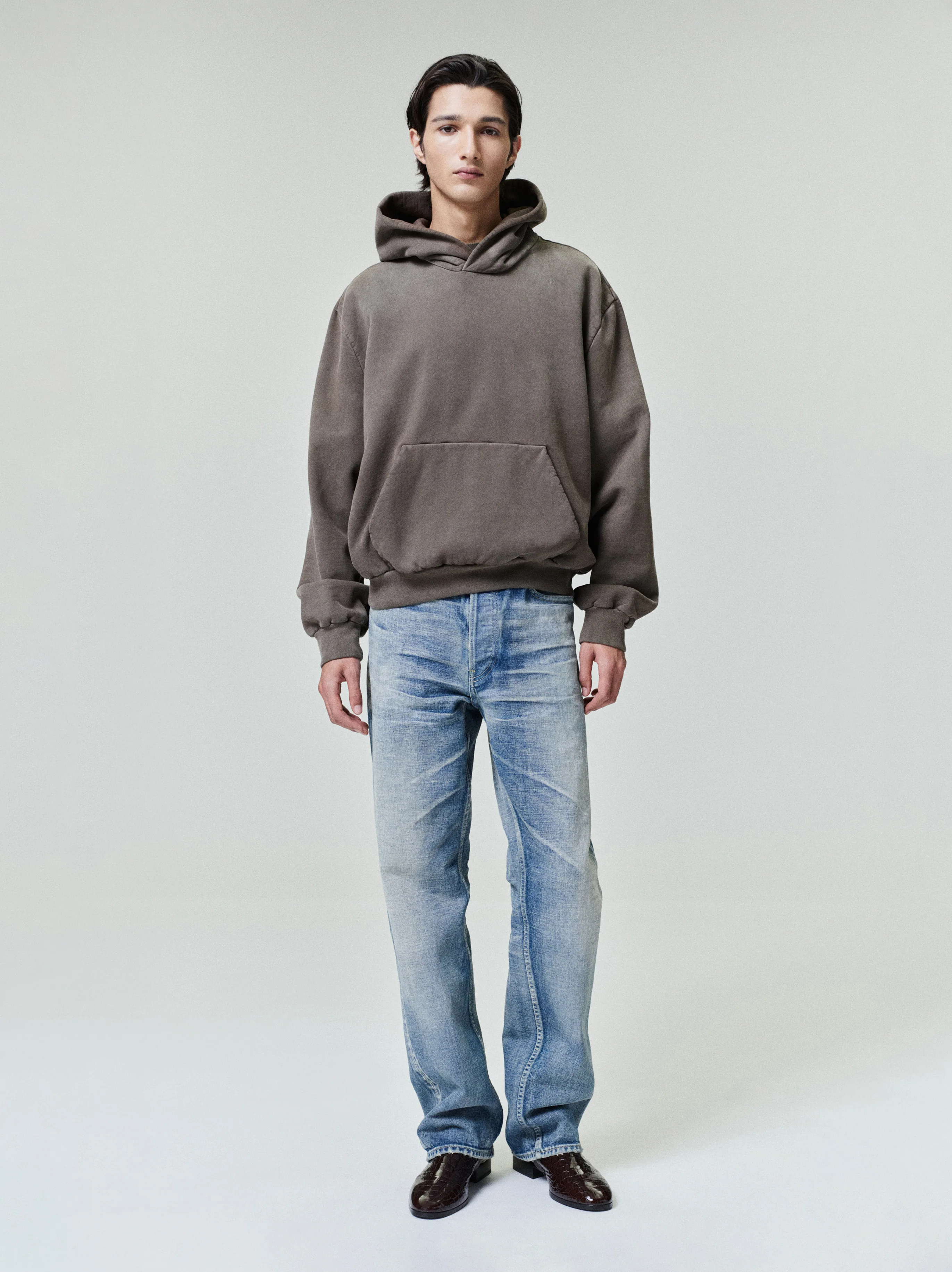 Sunfaded Classic Half Raglan Hoodie W/ Pocket