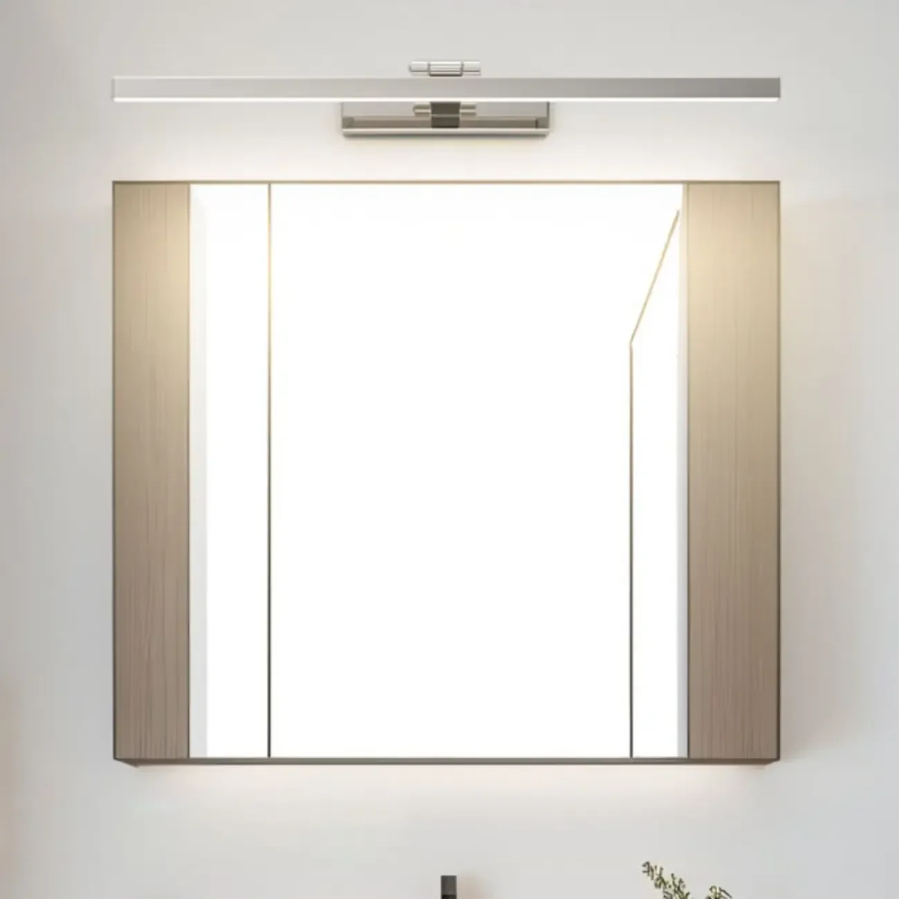White Linear LED Wall-Mounted Vanity Light with Modern Style