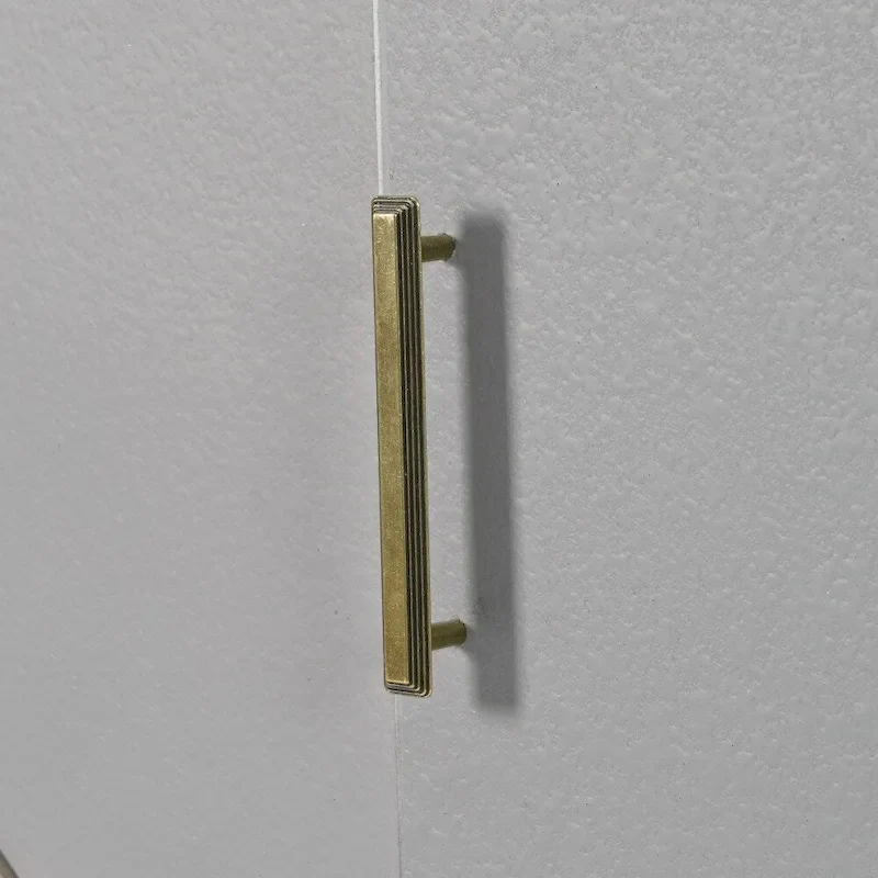 Retro MDF Kitchen Island on Wheels with Drop Leaf and Towel Rack