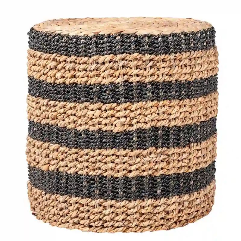 Lily Woven Seagrass And Water Hyacinth Accent Table by East at Main