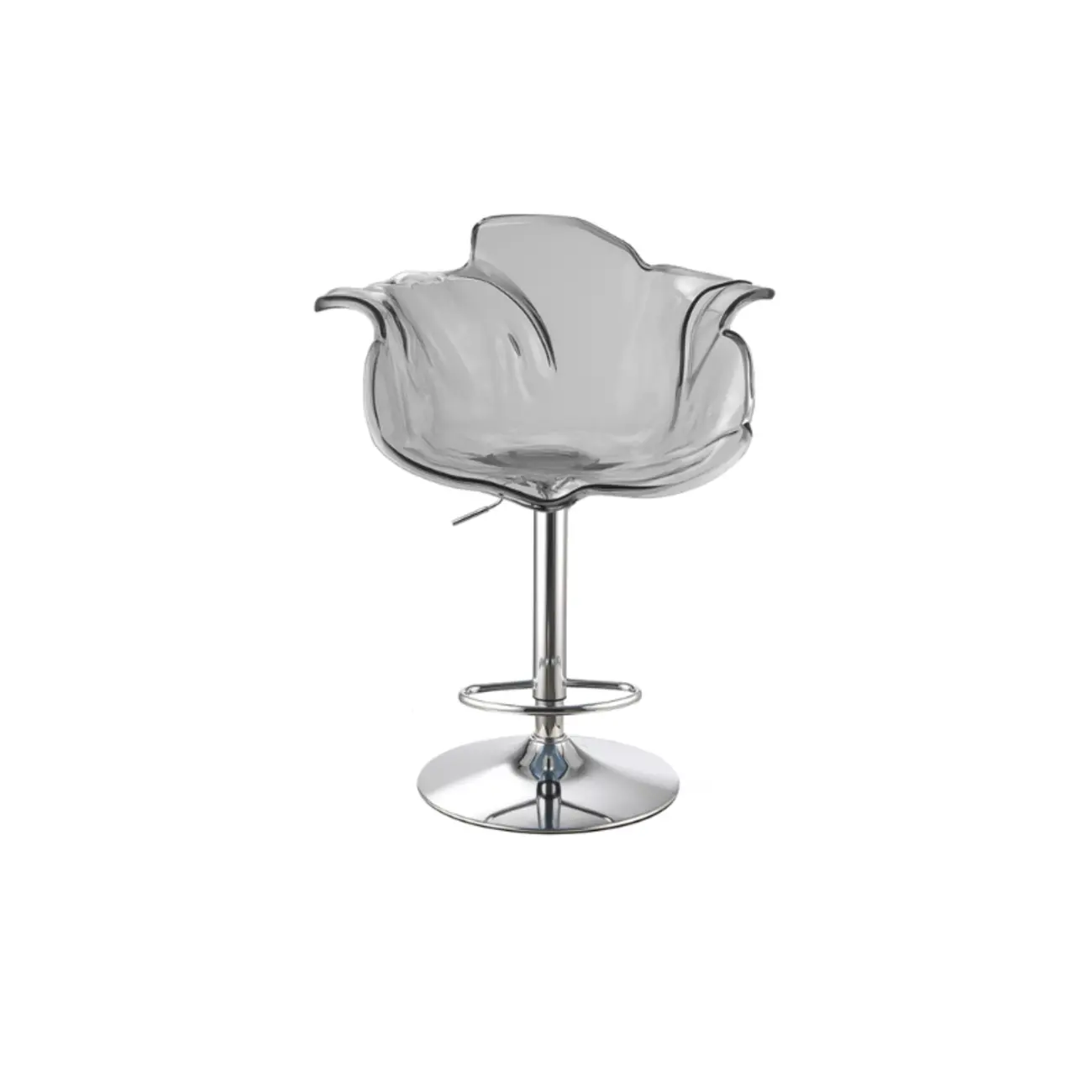 Clear Acrylic Swivel Adjustable Height Bar Stools with Backs