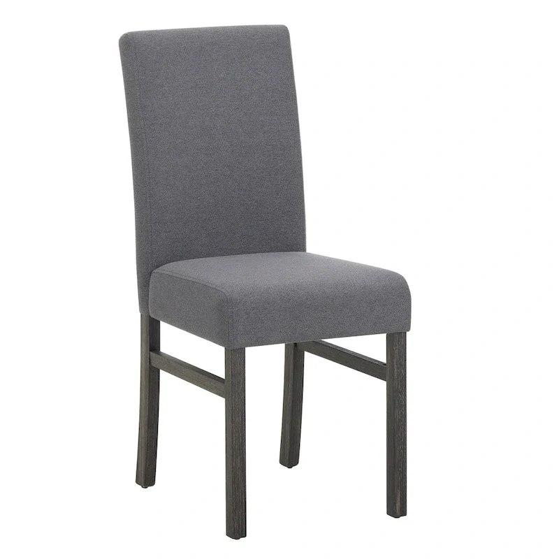 Rustic Style 5-Piece Dining Set with Rectangular Small Space Table and 4 Upholstered Dining Chairs