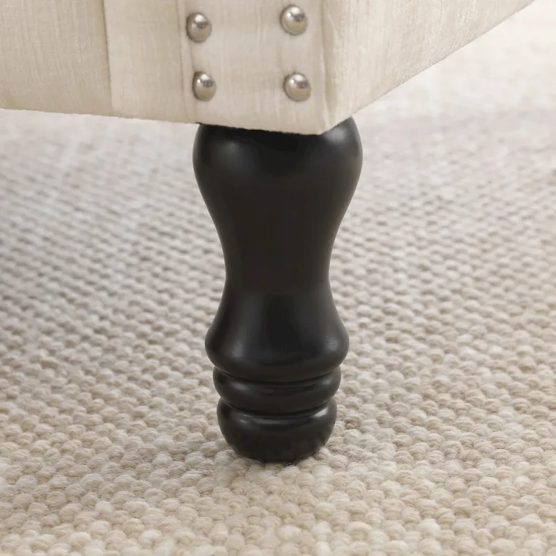 Modern Upholstered Armchair Nailhead Trim Accent Chair (Set of 2)